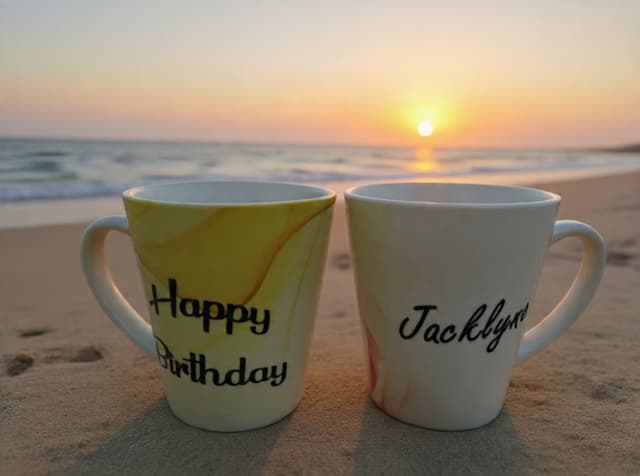 Customized conical mugs